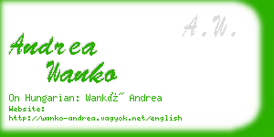 andrea wanko business card